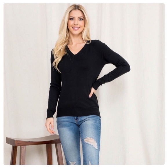 Present and Love Basic Black Fine Knit Pullover Top - Picture 5 of 10